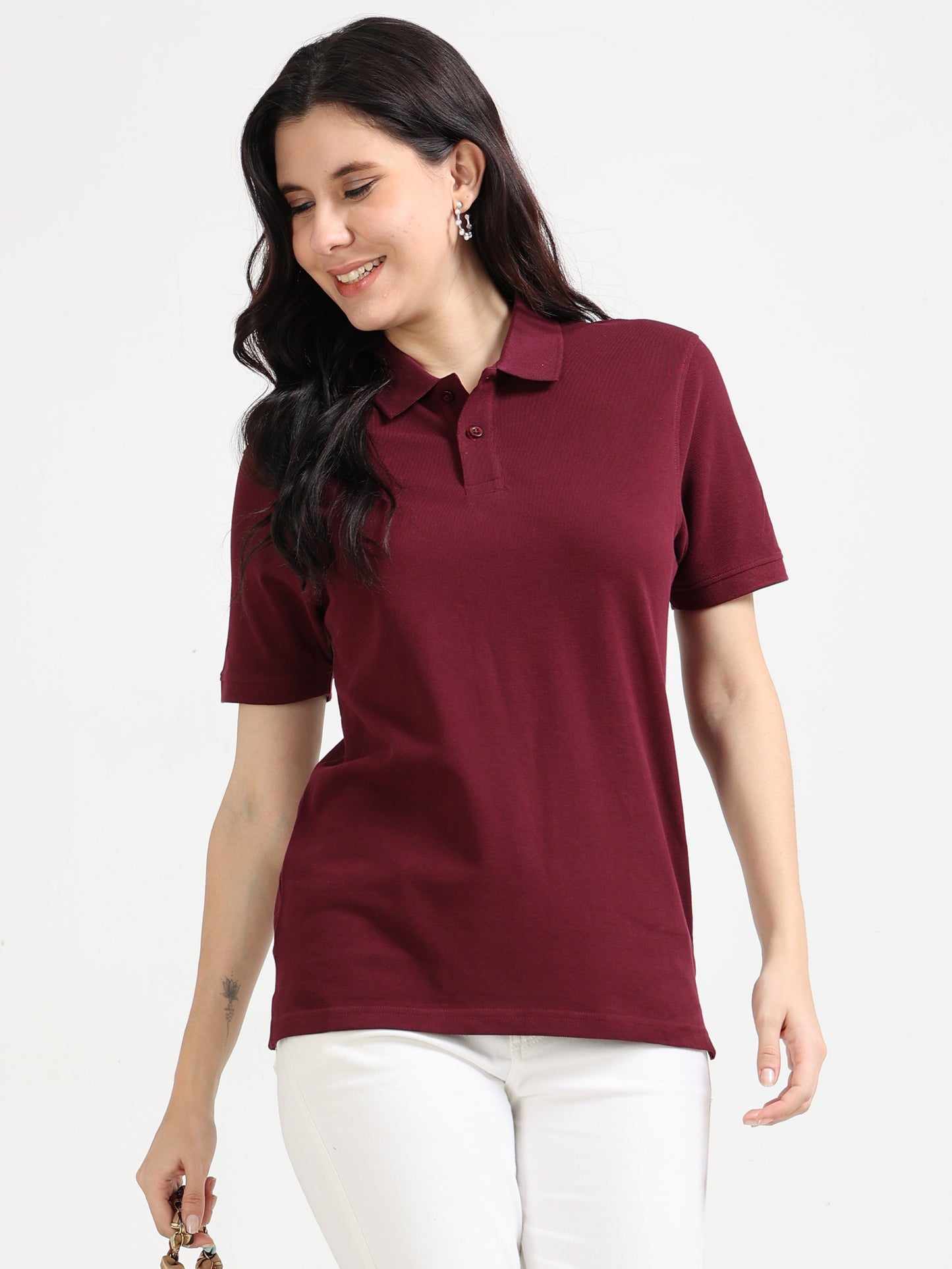 Womens Feathery Polo