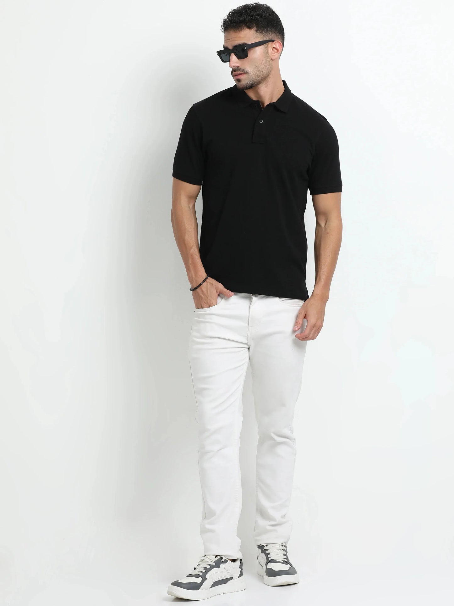 Men’s Comfort Cotton Polo T-Shirt - Black | PallyWear