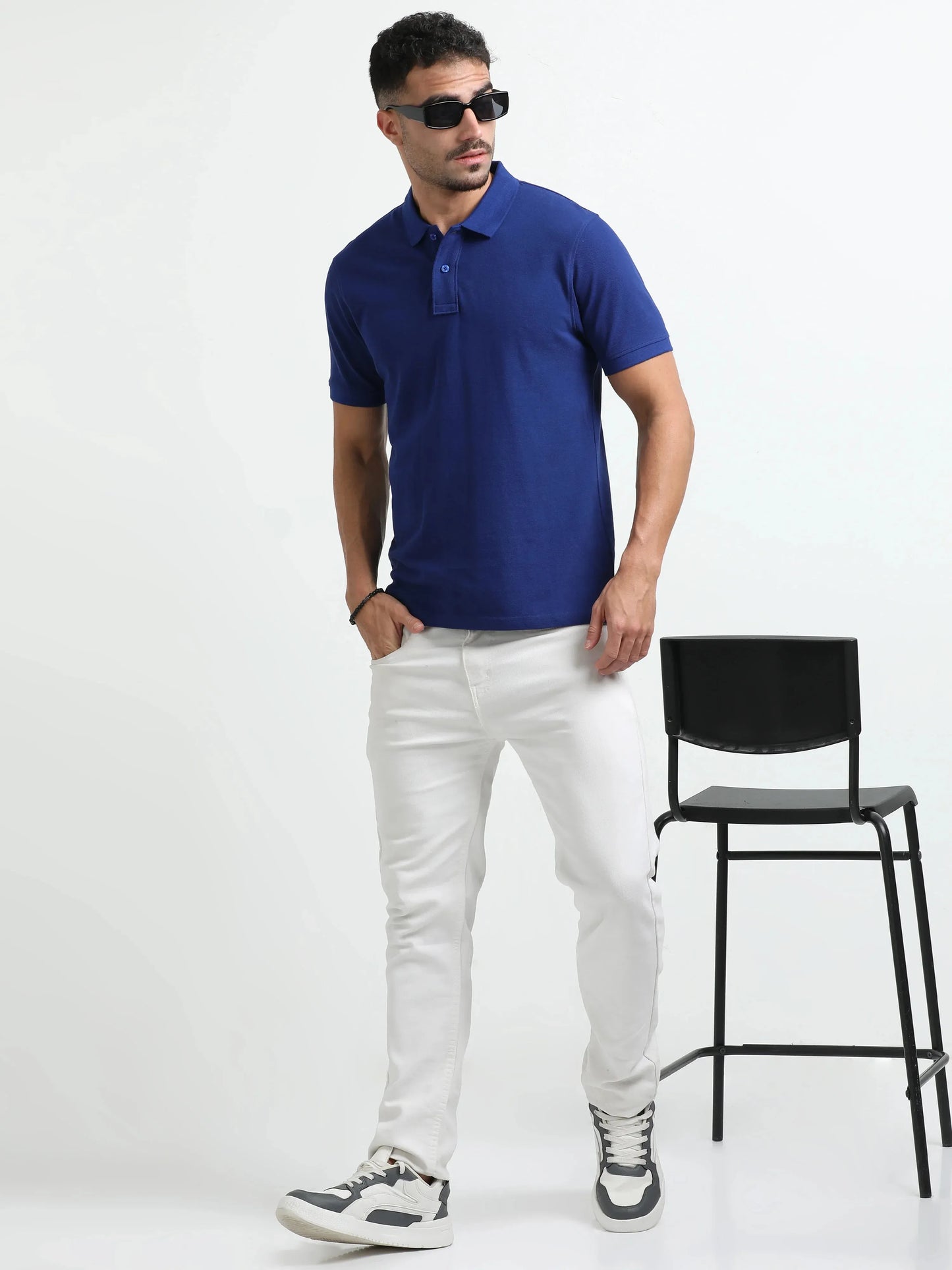 Men’s Comfort Cotton Polo T-Shirt - Royal Blue | PallyWear