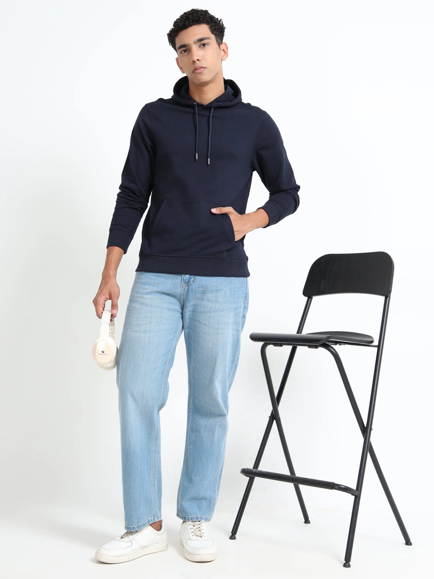 Men’s Cotton Hoodie - Navy Blue | PallyWear