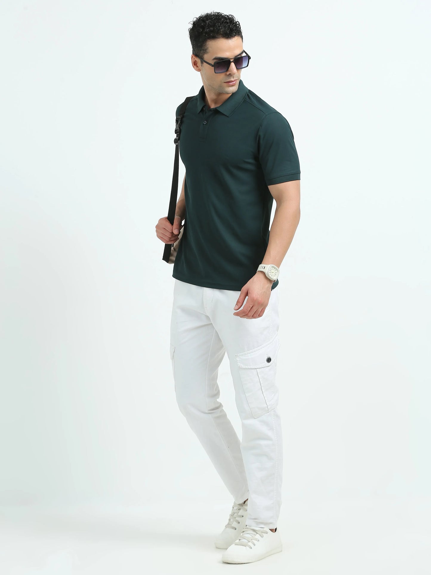 Men’s Everyday Performance Polo T-Shirt - Bottle Green | PallyWear
