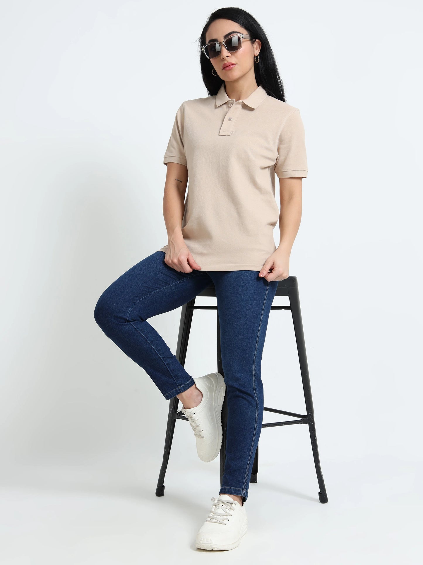 Women’s Comfort Cotton Polo - Beige | PallyWear