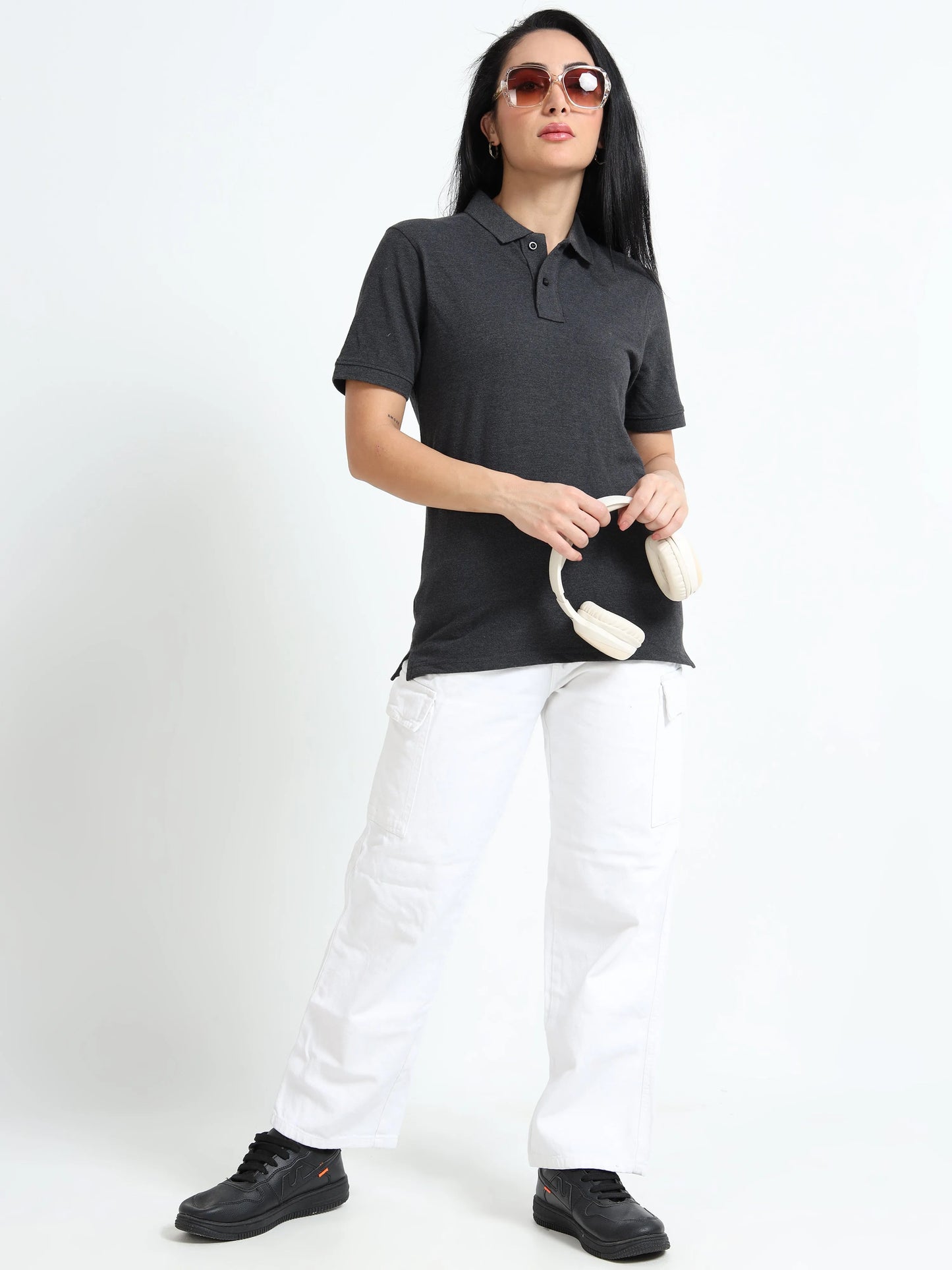 Women’s Comfort Cotton Polo - Dark Grey | PallyWear