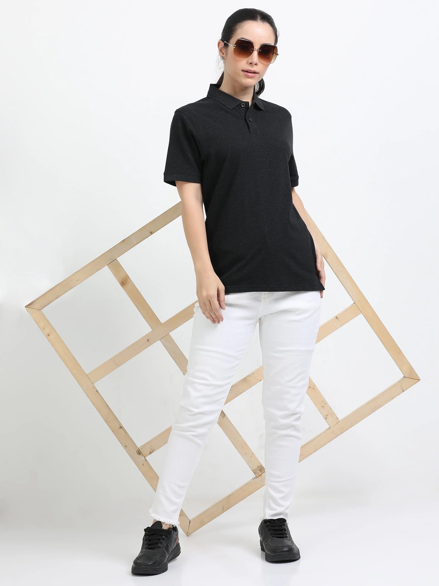 Women’s Premium Blend Polo - Black | PallyWear