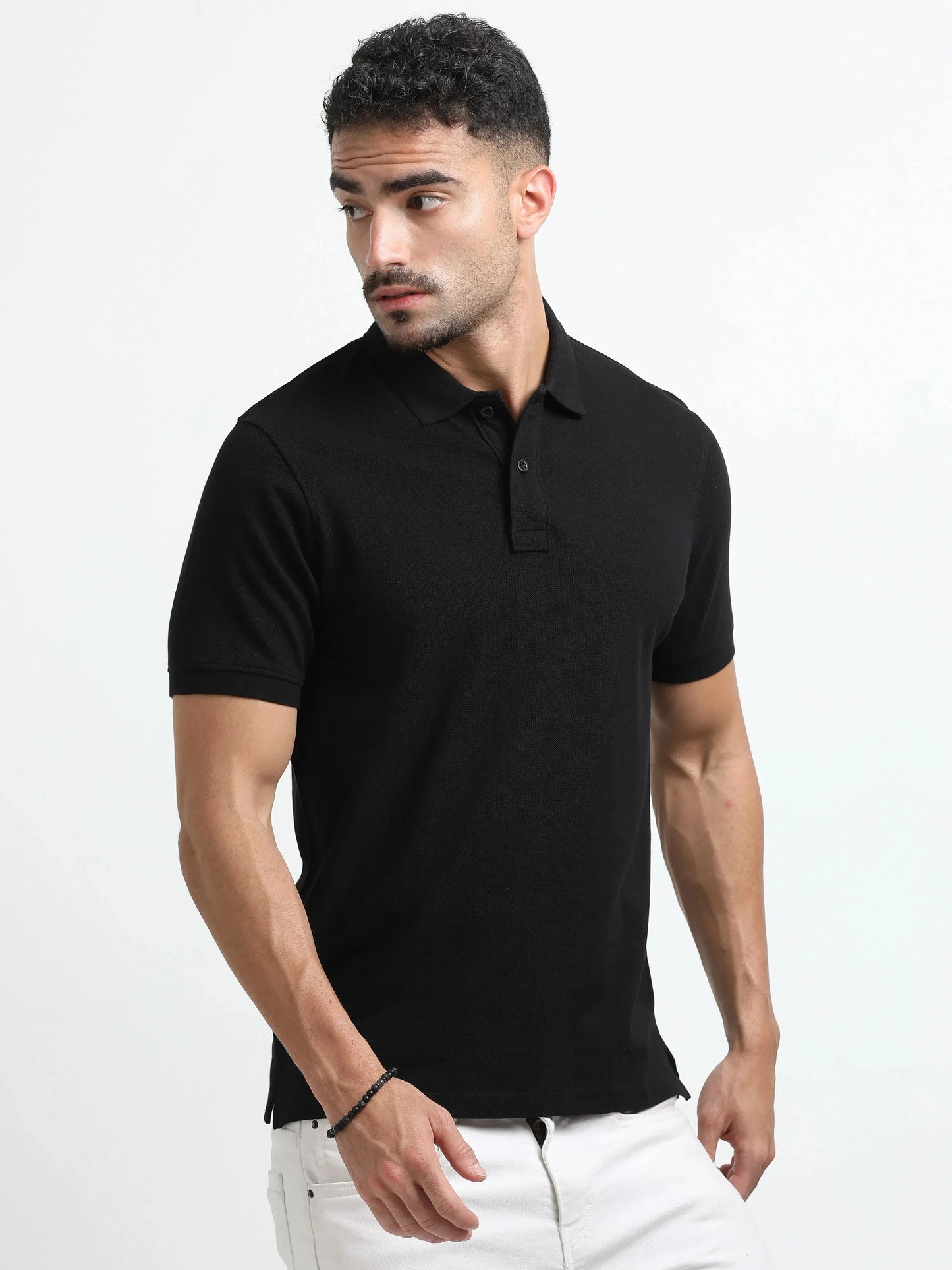 Men’s Comfort Cotton Polo T-Shirt - Black | PallyWear