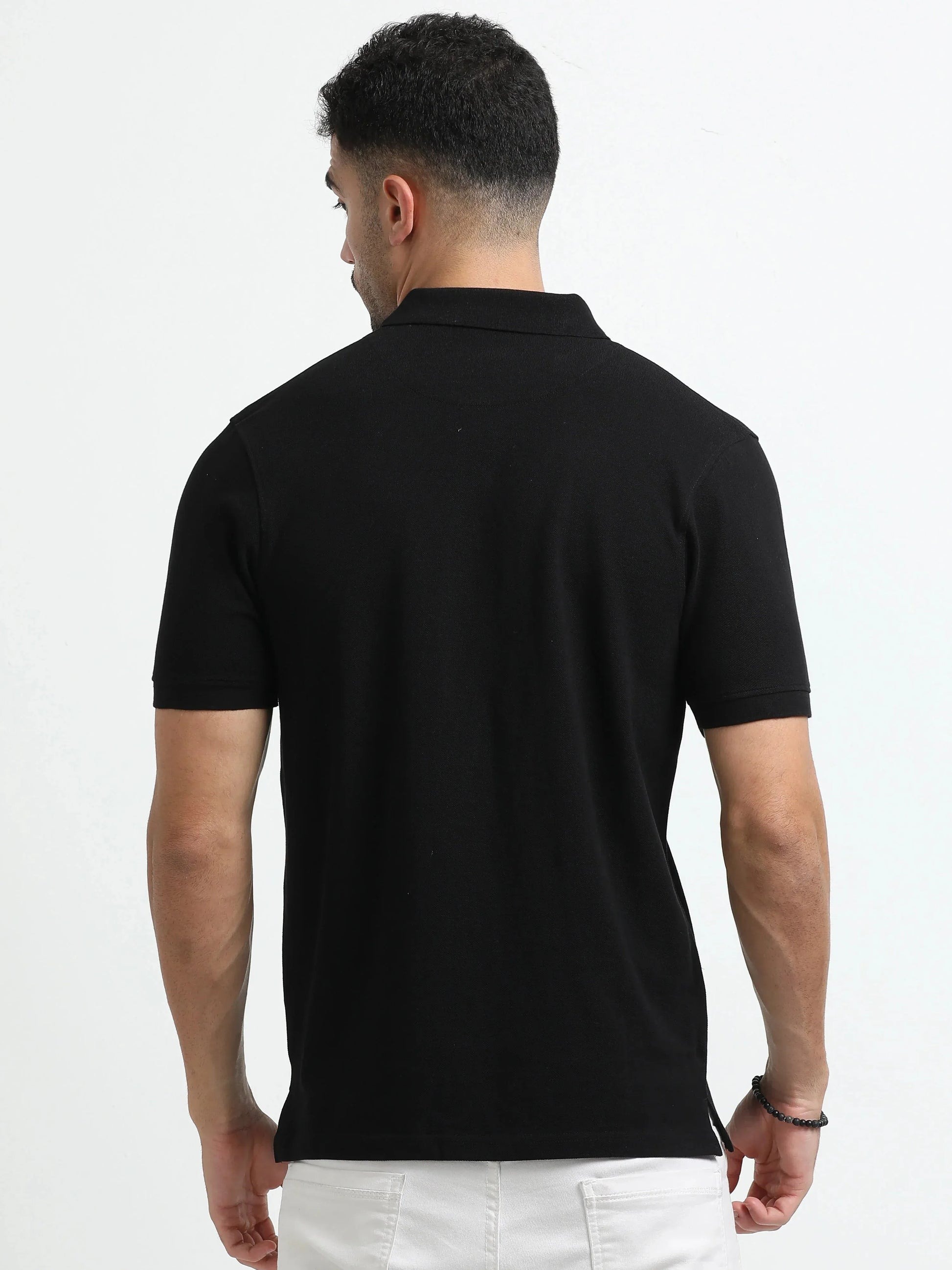 Men’s Comfort Cotton Polo T-Shirt - Black | PallyWear