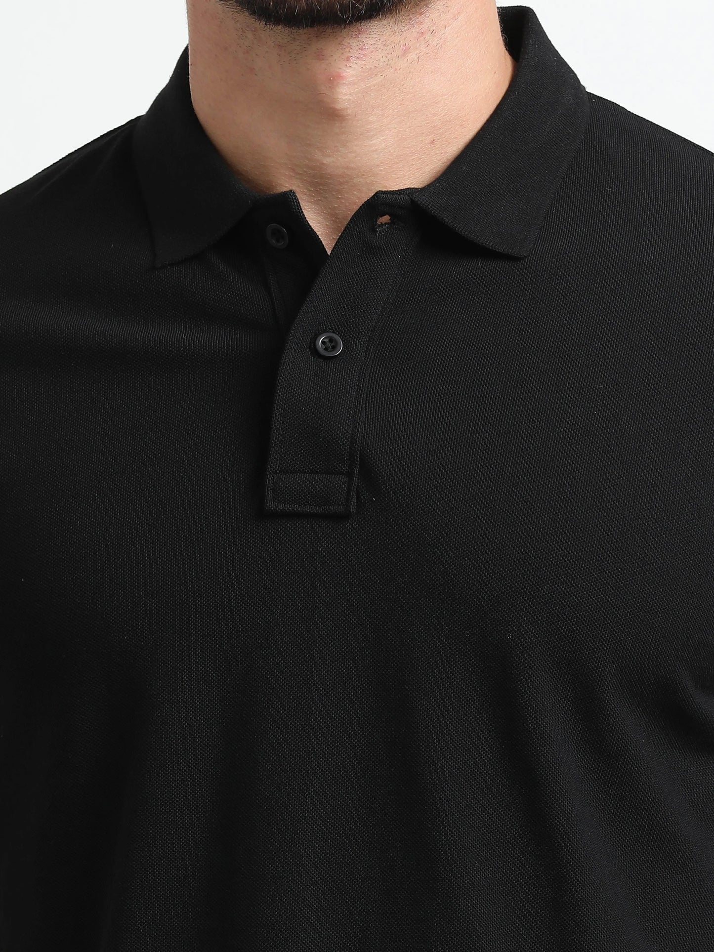 Men’s Comfort Cotton Polo T-Shirt - Black | PallyWear