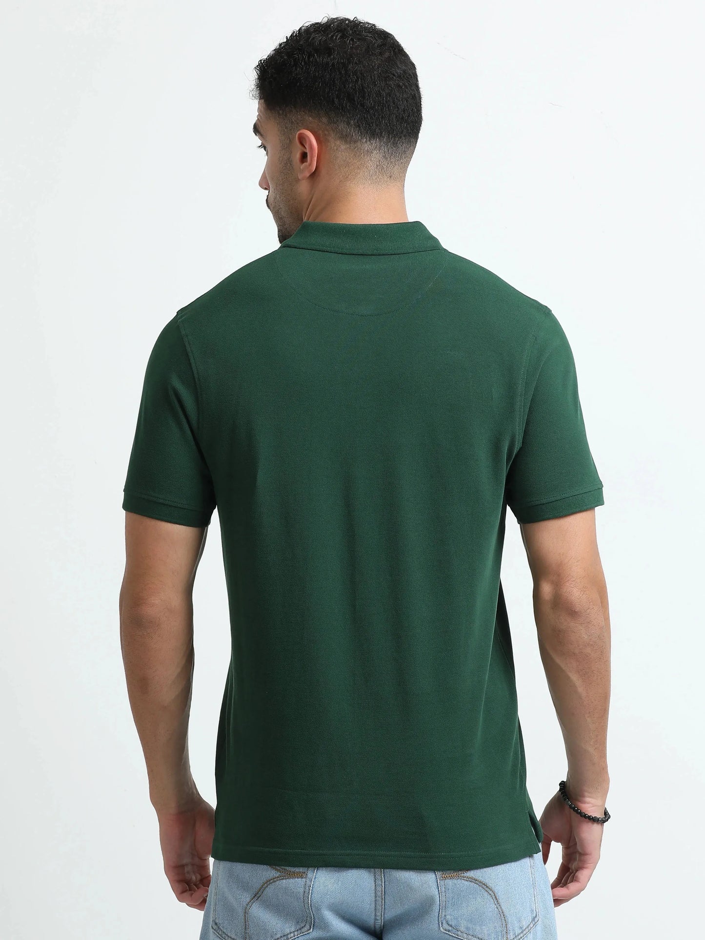Men’s Comfort Cotton Polo T-Shirt - Bottle Green | PallyWear
