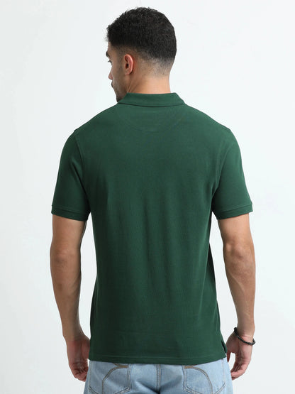 Men’s Comfort Cotton Polo T-Shirt - Bottle Green | PallyWear