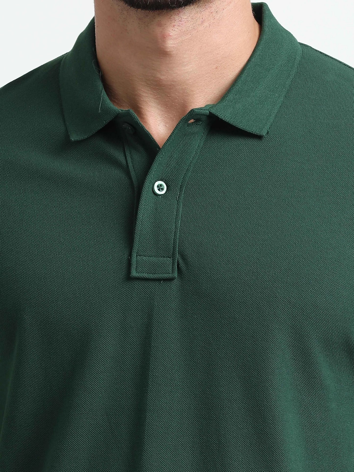 Men’s Comfort Cotton Polo T-Shirt - Bottle Green | PallyWear