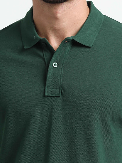 Men’s Comfort Cotton Polo T-Shirt - Bottle Green | PallyWear