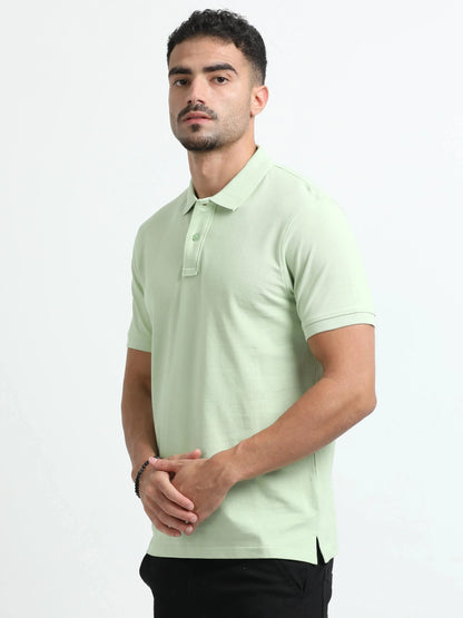 Men’s Comfort Cotton Polo T-Shirt - Light Green | PallyWear