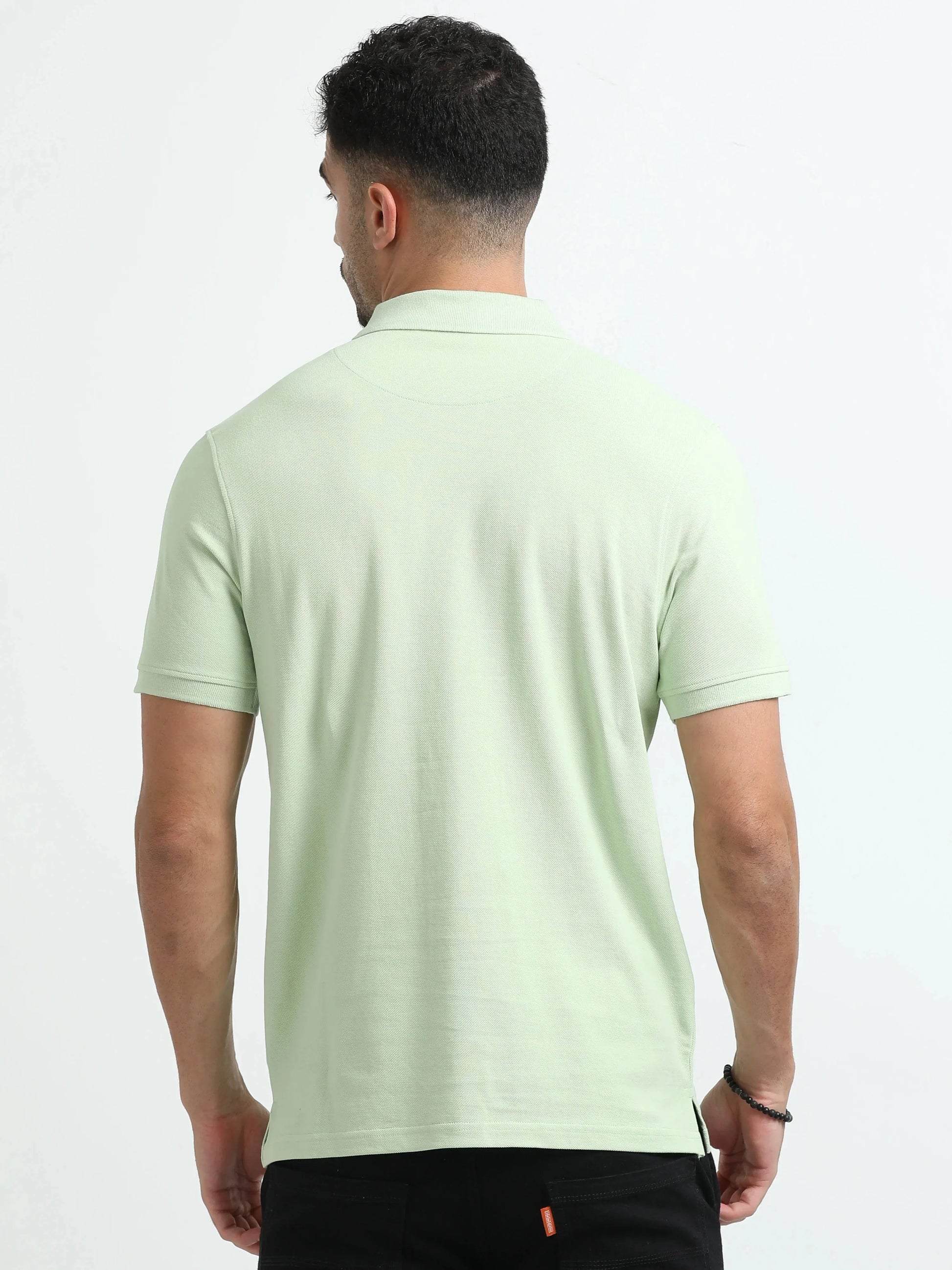 Men’s Comfort Cotton Polo T-Shirt - Light Green | PallyWear