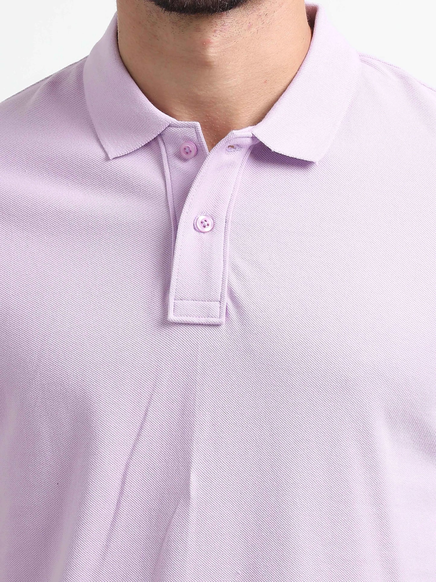 Men’s Comfort Cotton Polo T-Shirt - Lilac Purple | PallyWear