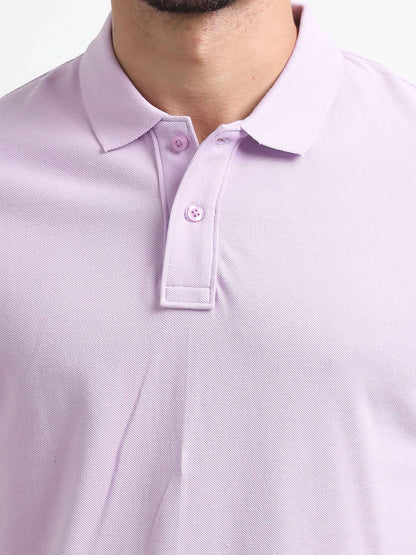 Men’s Comfort Cotton Polo T-Shirt - Lilac Purple | PallyWear
