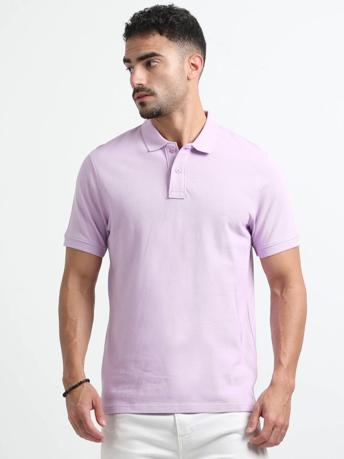 Men’s Comfort Cotton Polo T-Shirt - Lilac Purple | PallyWear