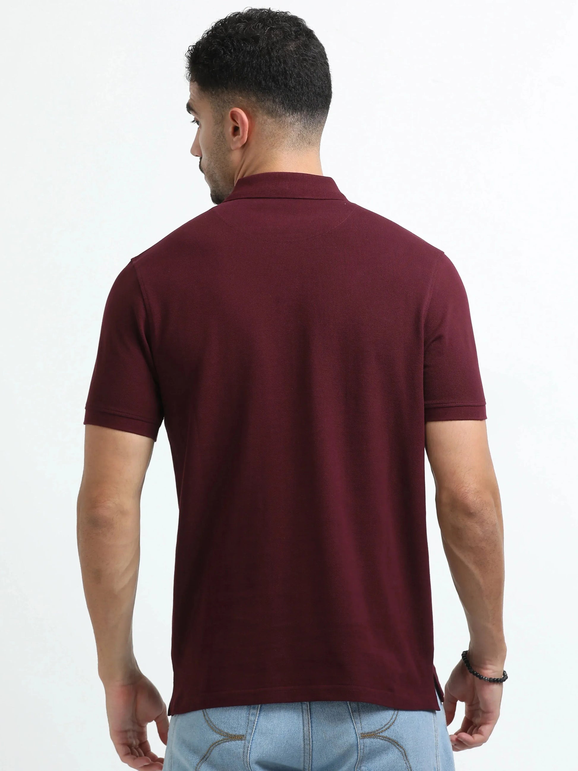 Men’s Comfort Cotton Polo T-Shirt - Maroon | PallyWear