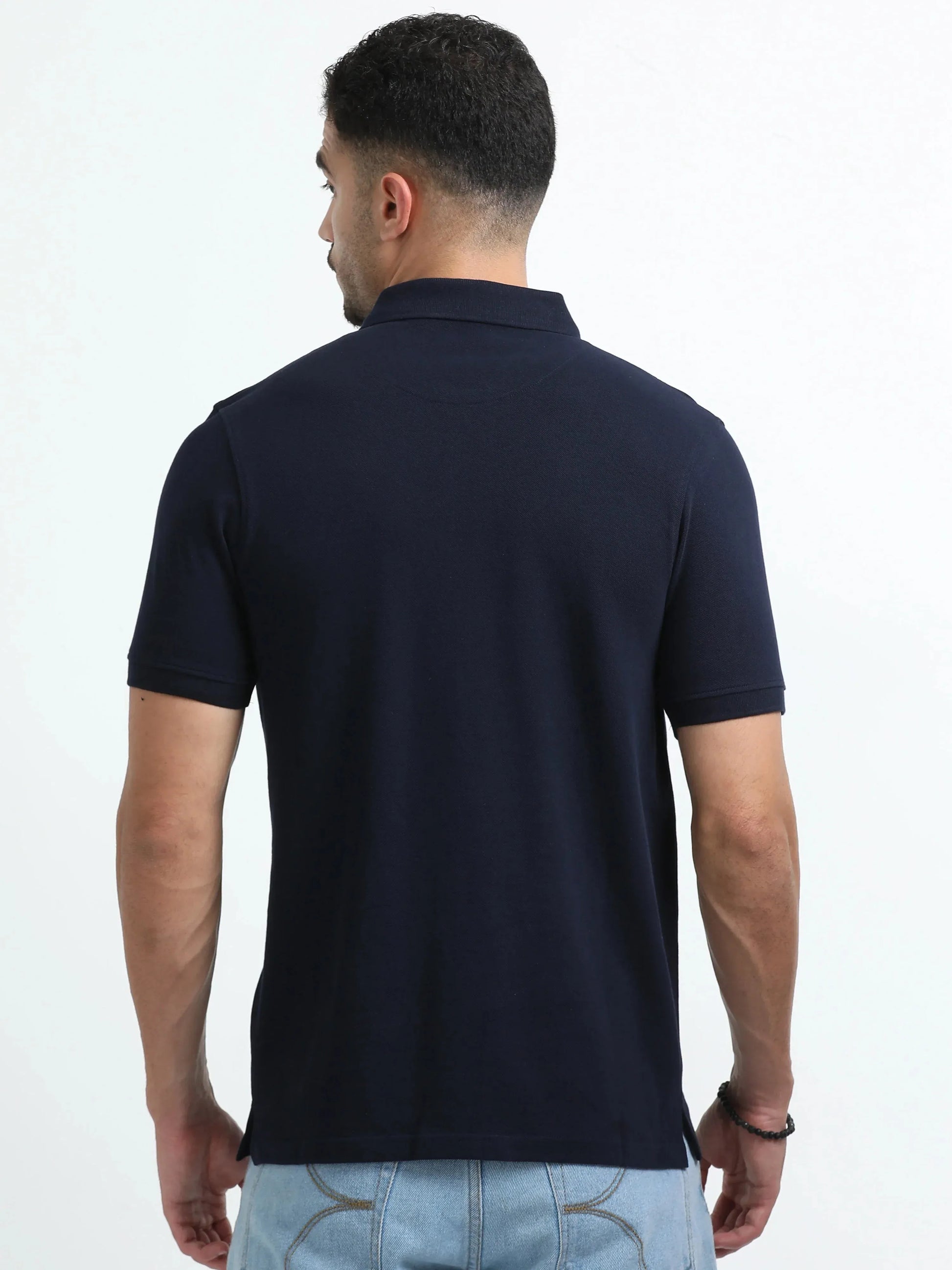 Men’s Comfort Cotton Polo T-Shirt - Navy Blue | PallyWear