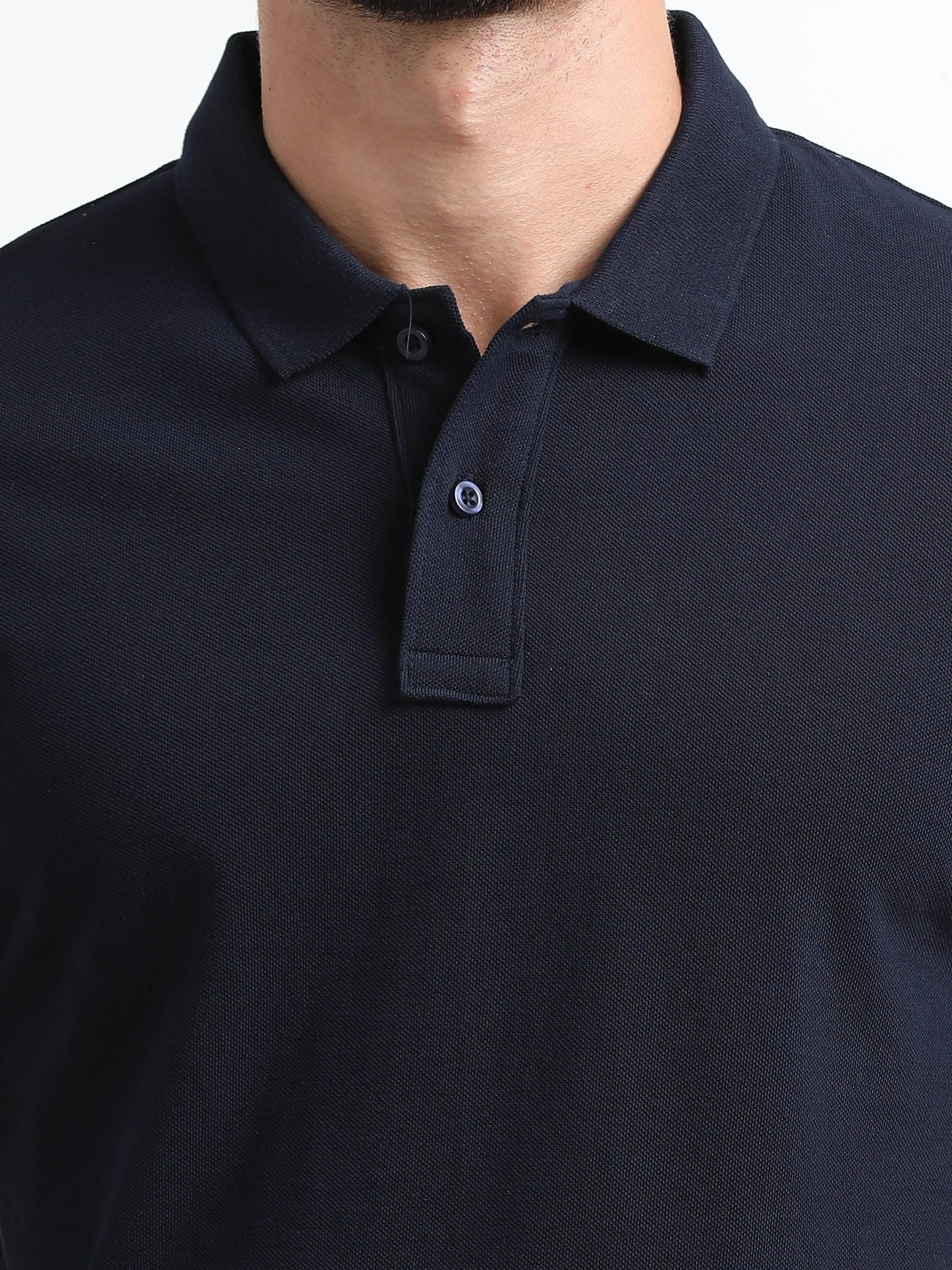 Men’s Comfort Cotton Polo T-Shirt - Navy Blue | PallyWear