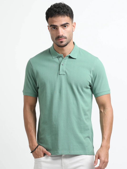 Men’s Comfort Cotton Polo T-Shirt - Olive Green | PallyWear