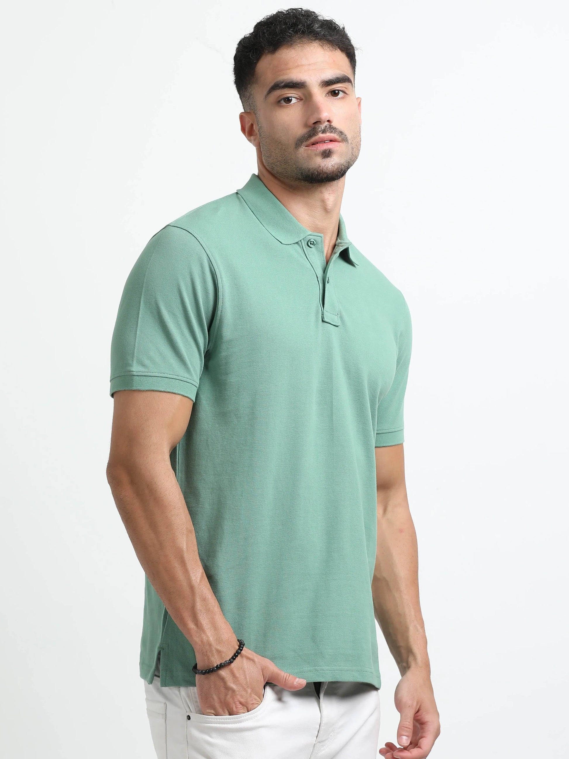 Men’s Comfort Cotton Polo T-Shirt - Olive Green | PallyWear