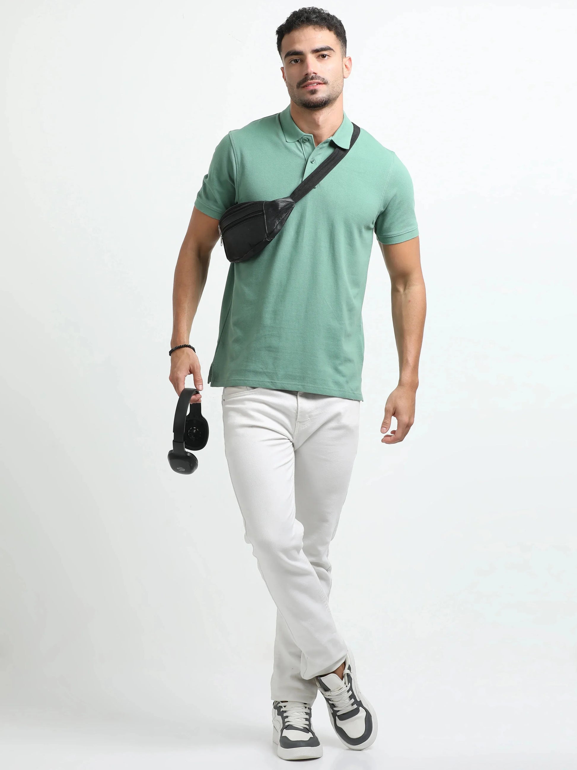 Men’s Comfort Cotton Polo T-Shirt - Olive Green | PallyWear