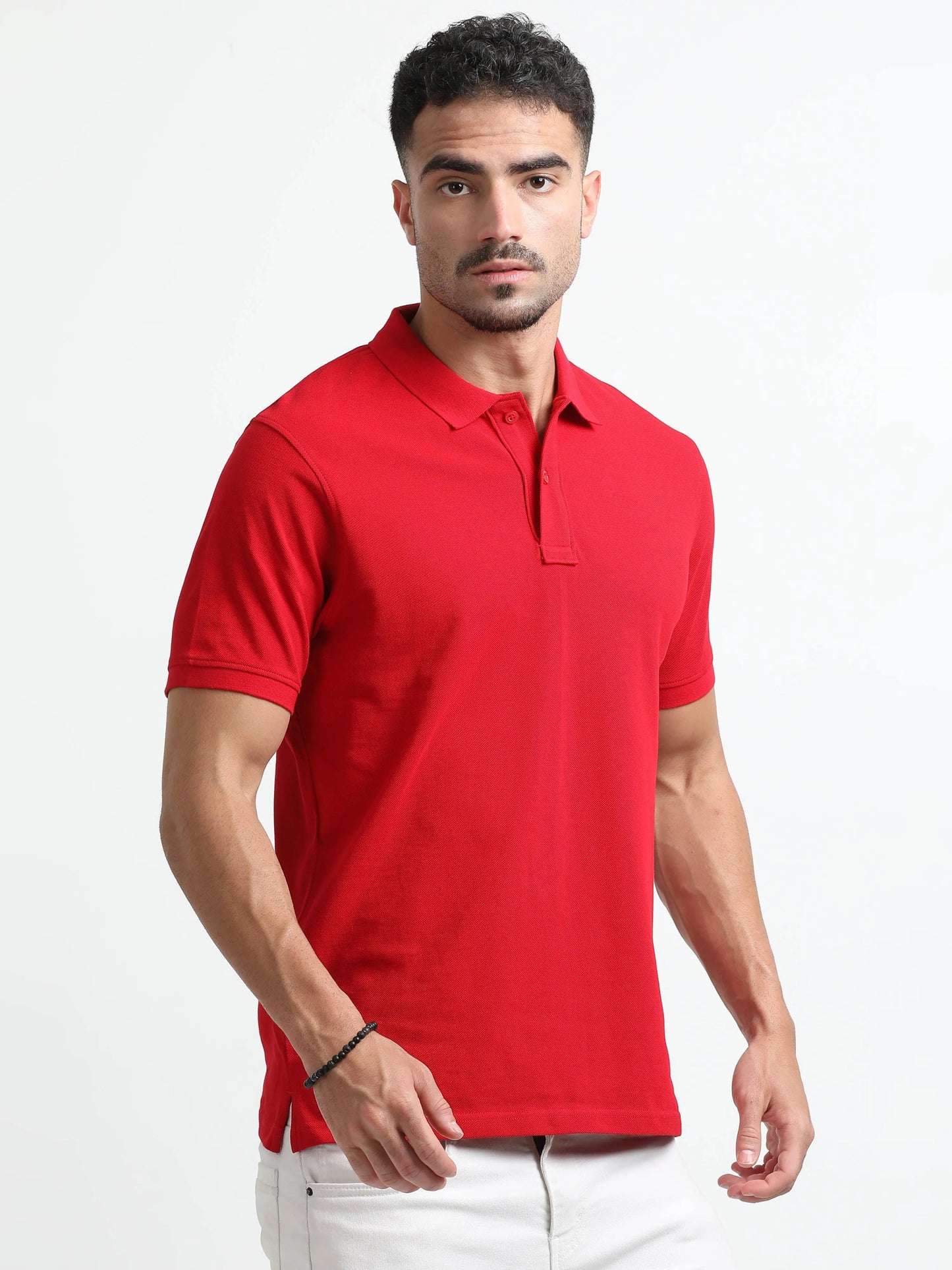 Men’s Comfort Cotton Polo T-Shirt - Red | PallyWear