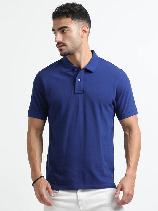 Men’s Comfort Cotton Polo T-Shirt - Royal Blue | PallyWear