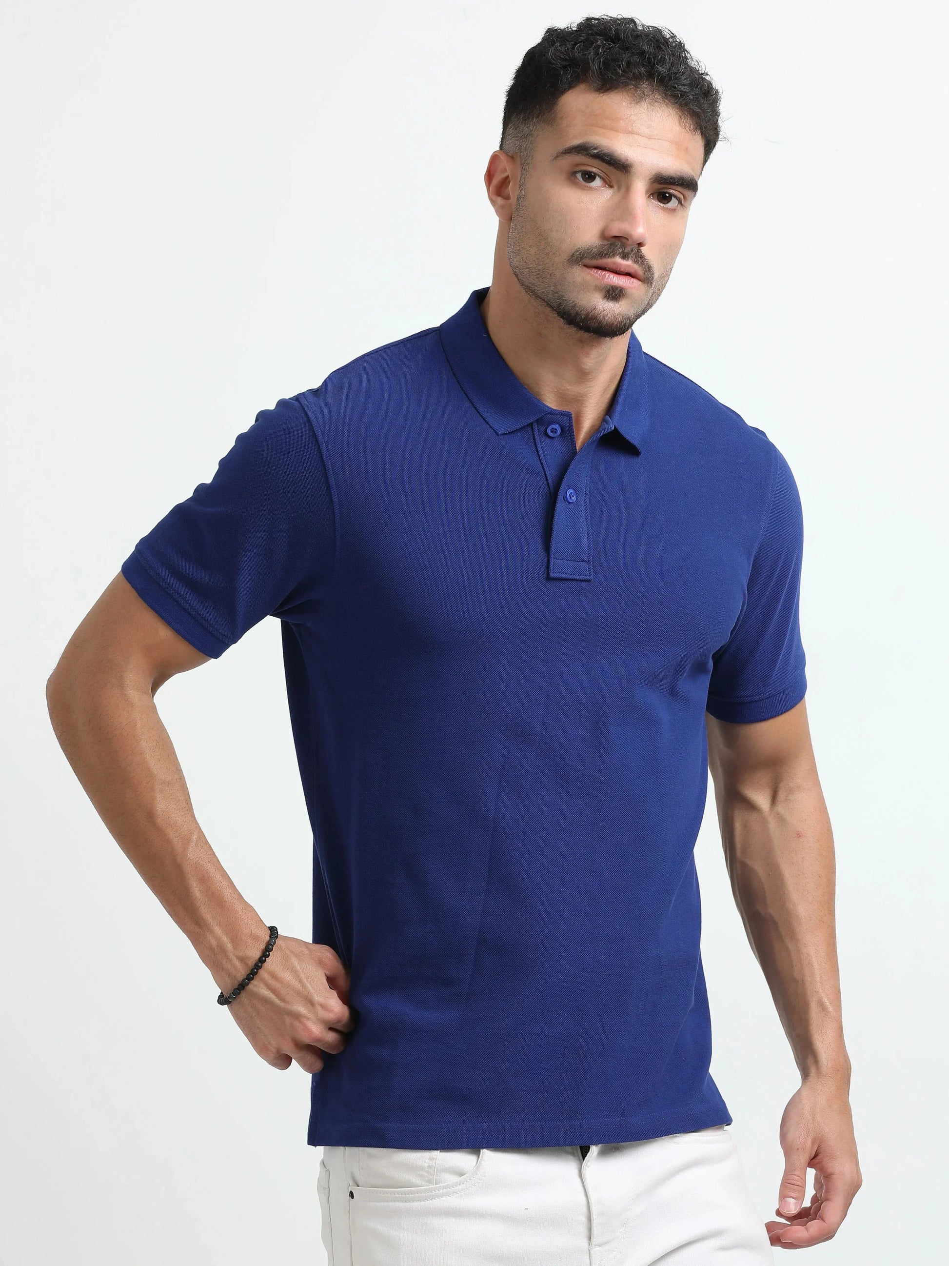 Men’s Comfort Cotton Polo T-Shirt - Royal Blue | PallyWear