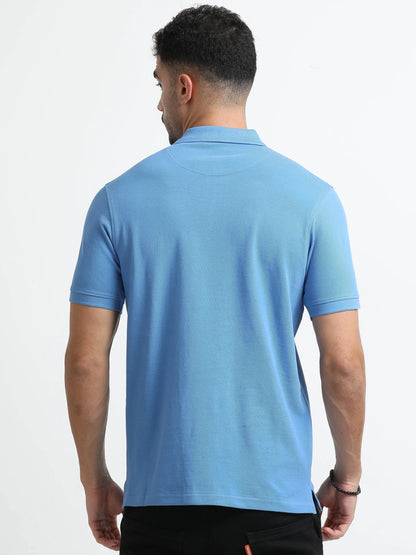 Men’s Comfort Cotton Polo T-Shirt - Sky Blue | PallyWear