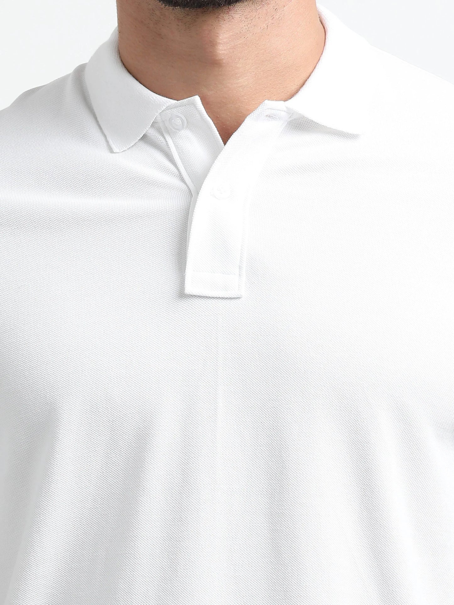 Men’s Comfort Cotton Polo T-Shirt - White | PallyWear