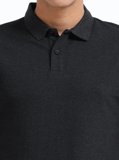 Men’s Cotton Blend Polo T-Shirt - Black | PallyWear