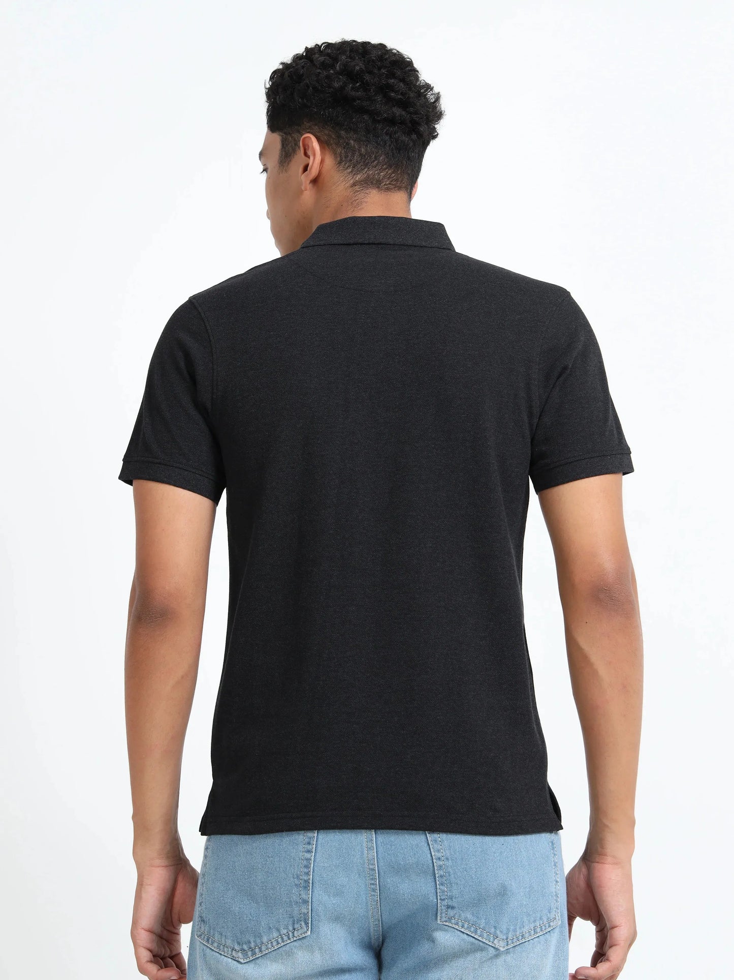 Men’s Cotton Blend Polo T-Shirt - Black | PallyWear