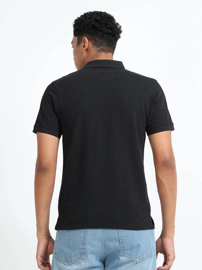 Men’s Cotton Blend Polo T-Shirt - Black | PallyWear