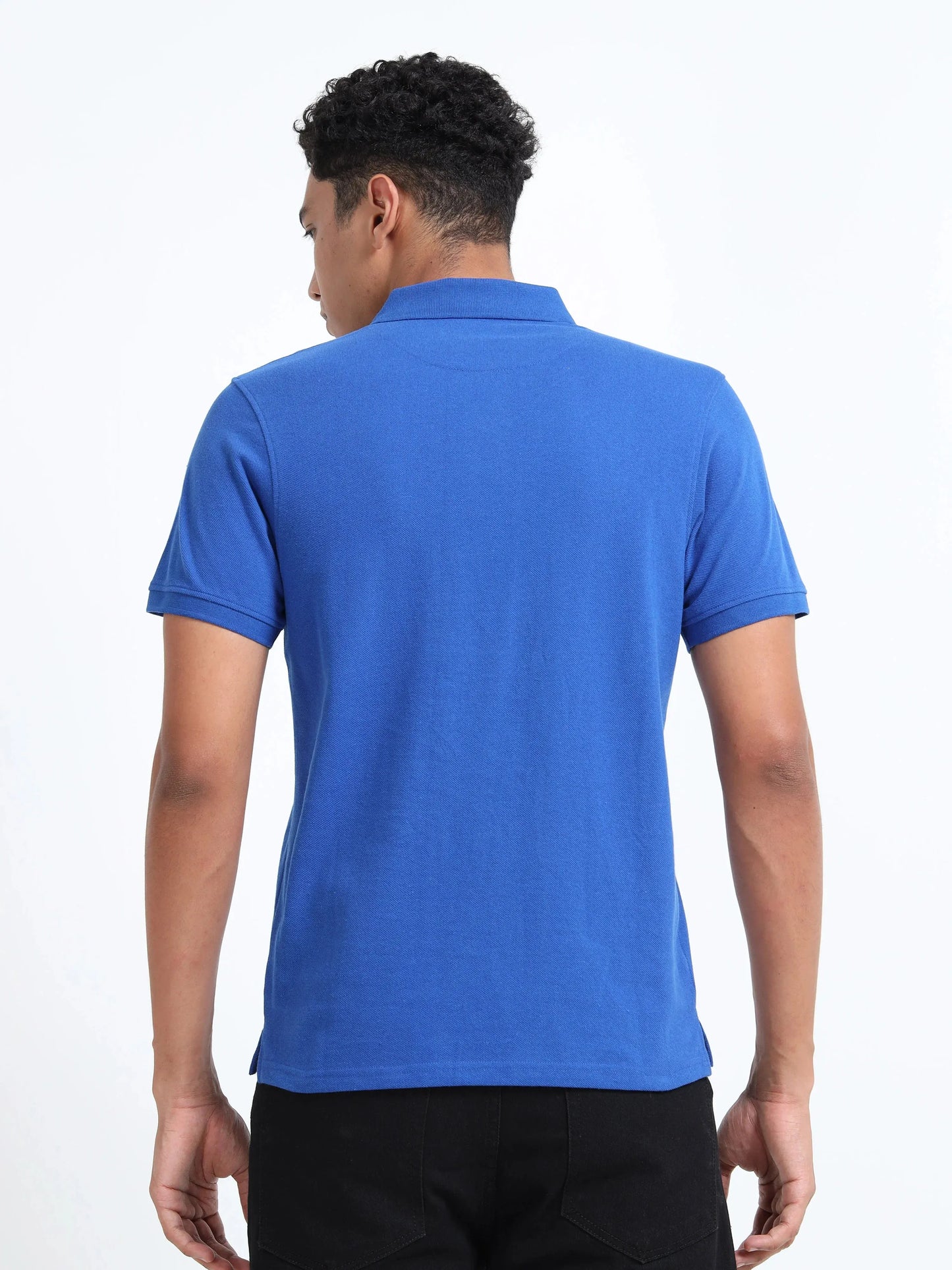 Men’s Cotton Blend Polo T-Shirt - Blue | PallyWear