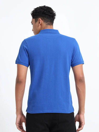 Men’s Cotton Blend Polo T-Shirt - Blue | PallyWear