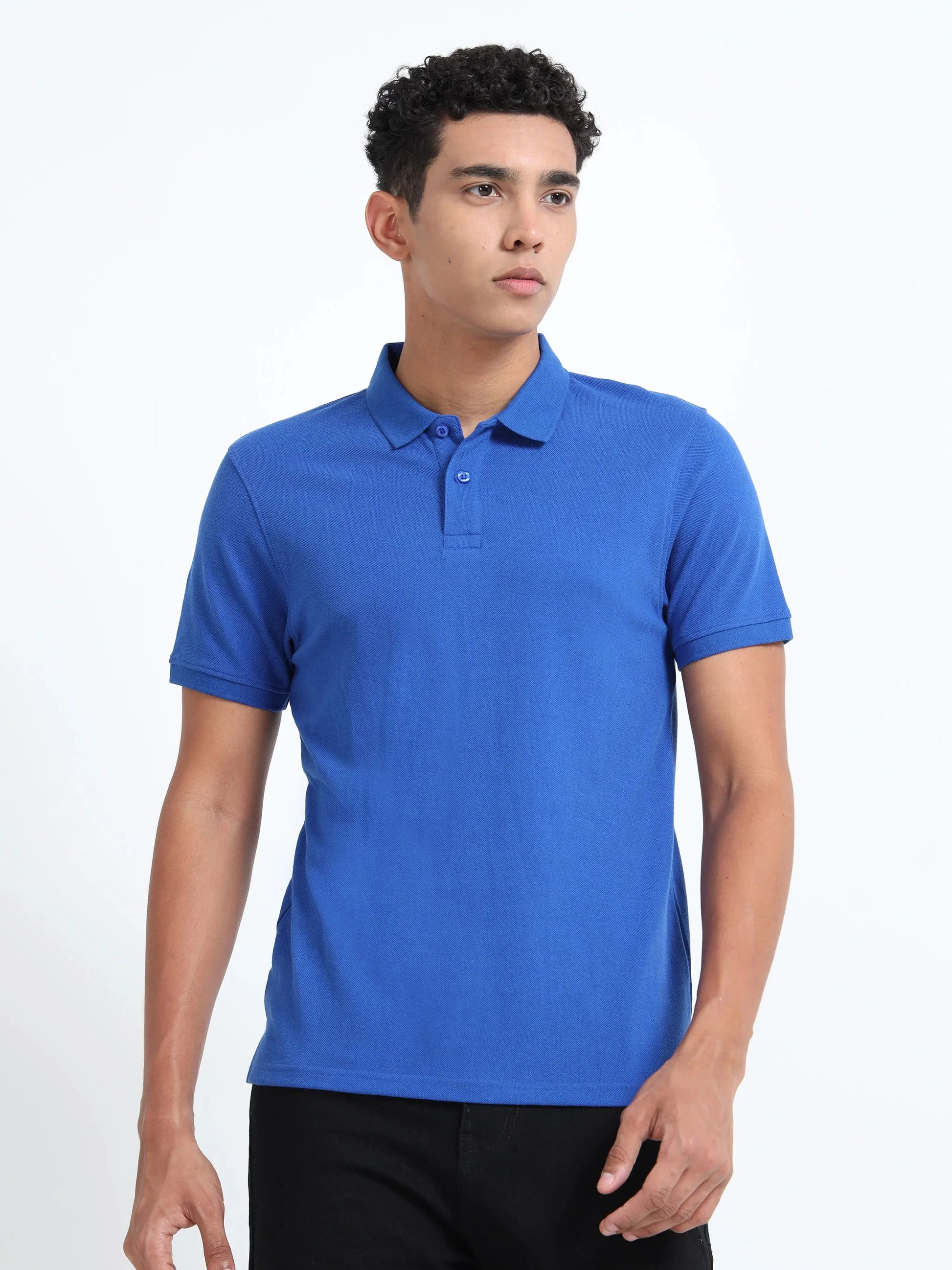 Men’s Cotton Blend Polo T-Shirt - Blue | PallyWear