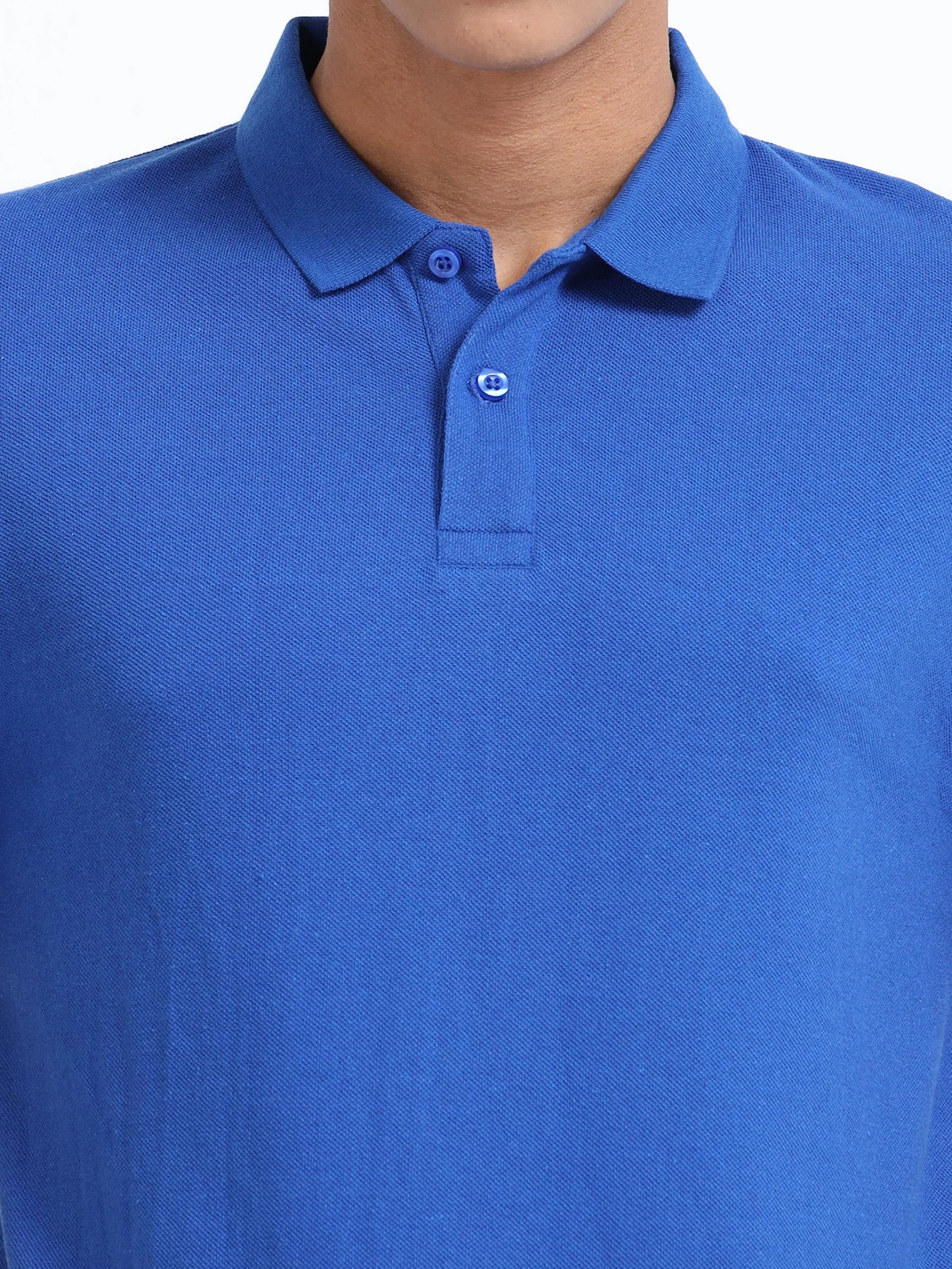 Men’s Cotton Blend Polo T-Shirt - Blue | PallyWear