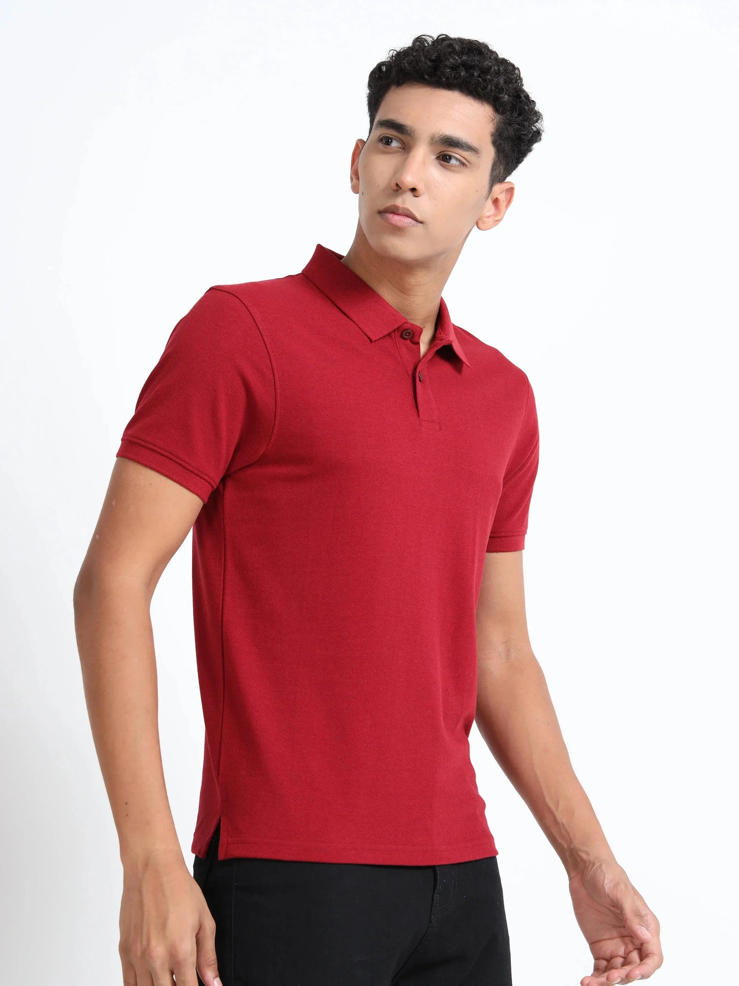 Men’s Cotton Blend Polo T-Shirt - Red | PallyWear