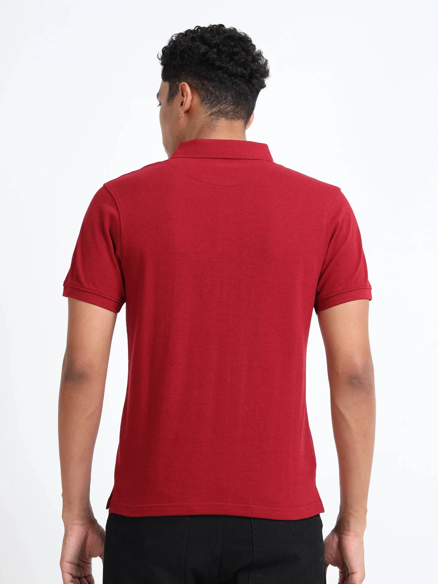 Men’s Cotton Blend Polo T-Shirt - Red | PallyWear