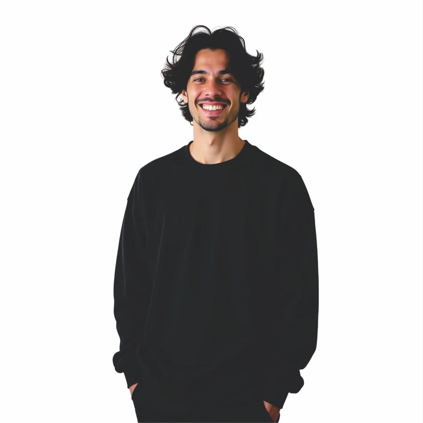 Men’s Cotton Sweatshirt - Black | PallyWear