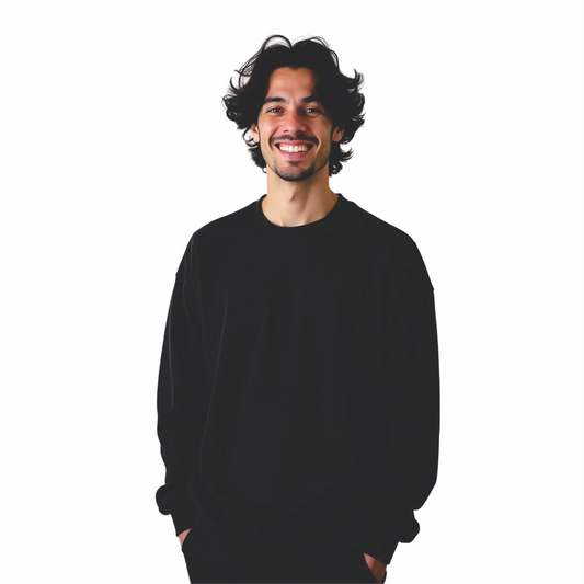 Men’s Cotton Sweatshirt - Black | PallyWear