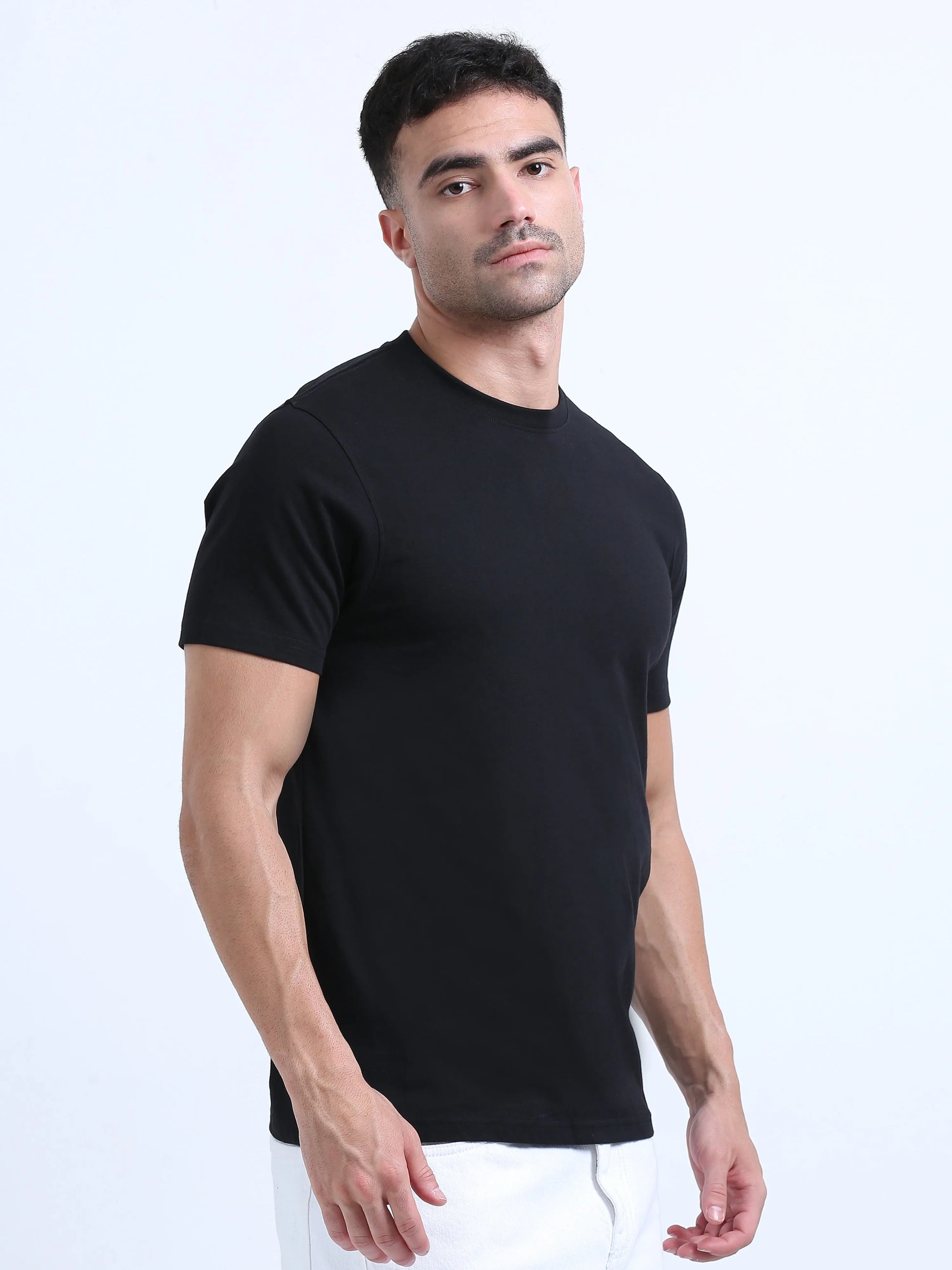Men’s Cotton T-Shirt - Black | PallyWear
