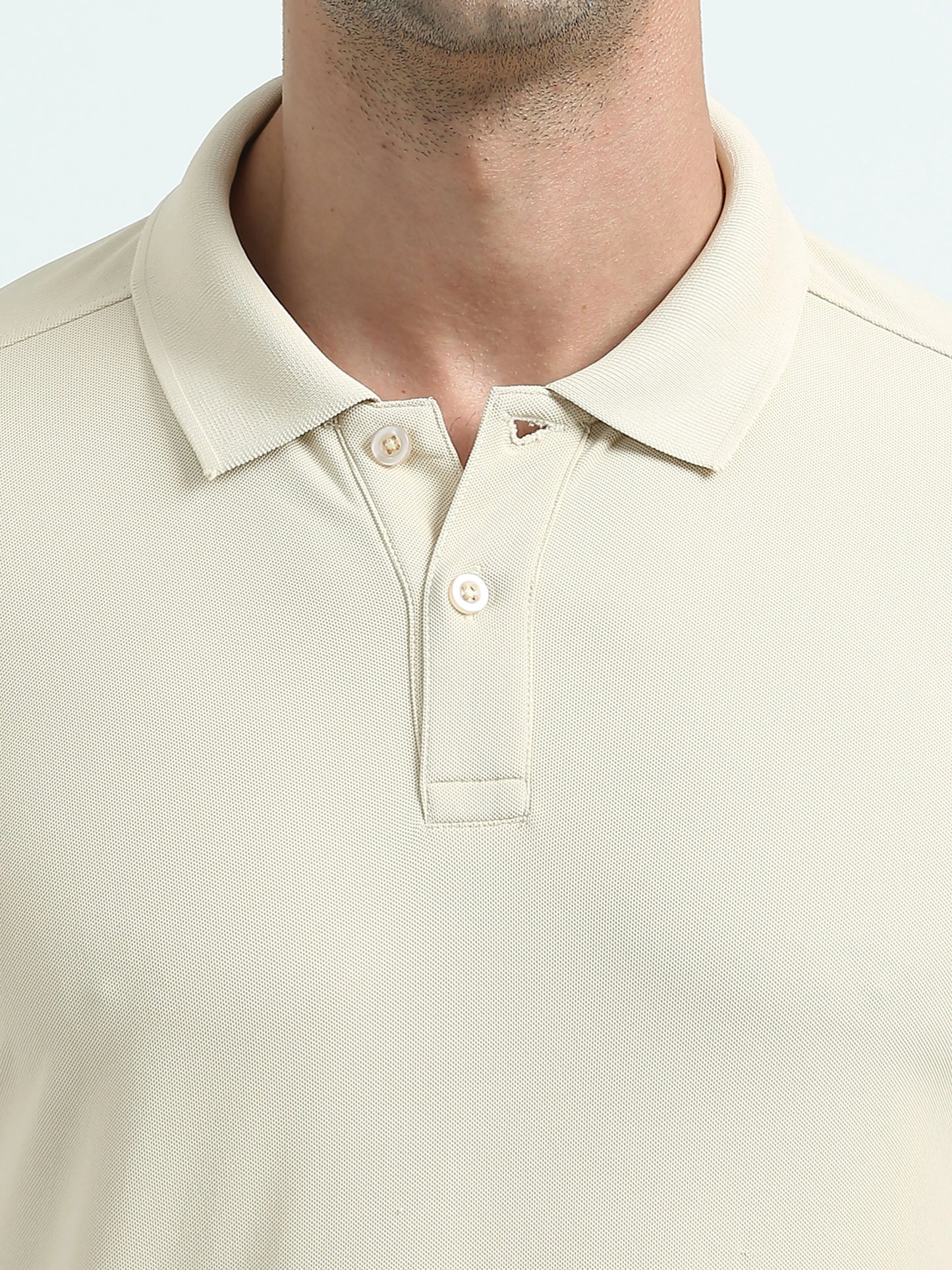 Men’s Everyday Performance Polo T-Shirt - Beige | PallyWear