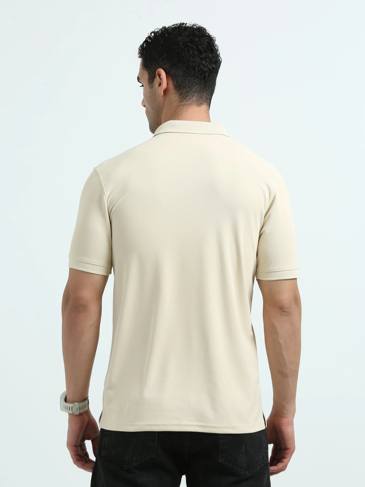 Men’s Everyday Performance Polo T-Shirt - Beige | PallyWear