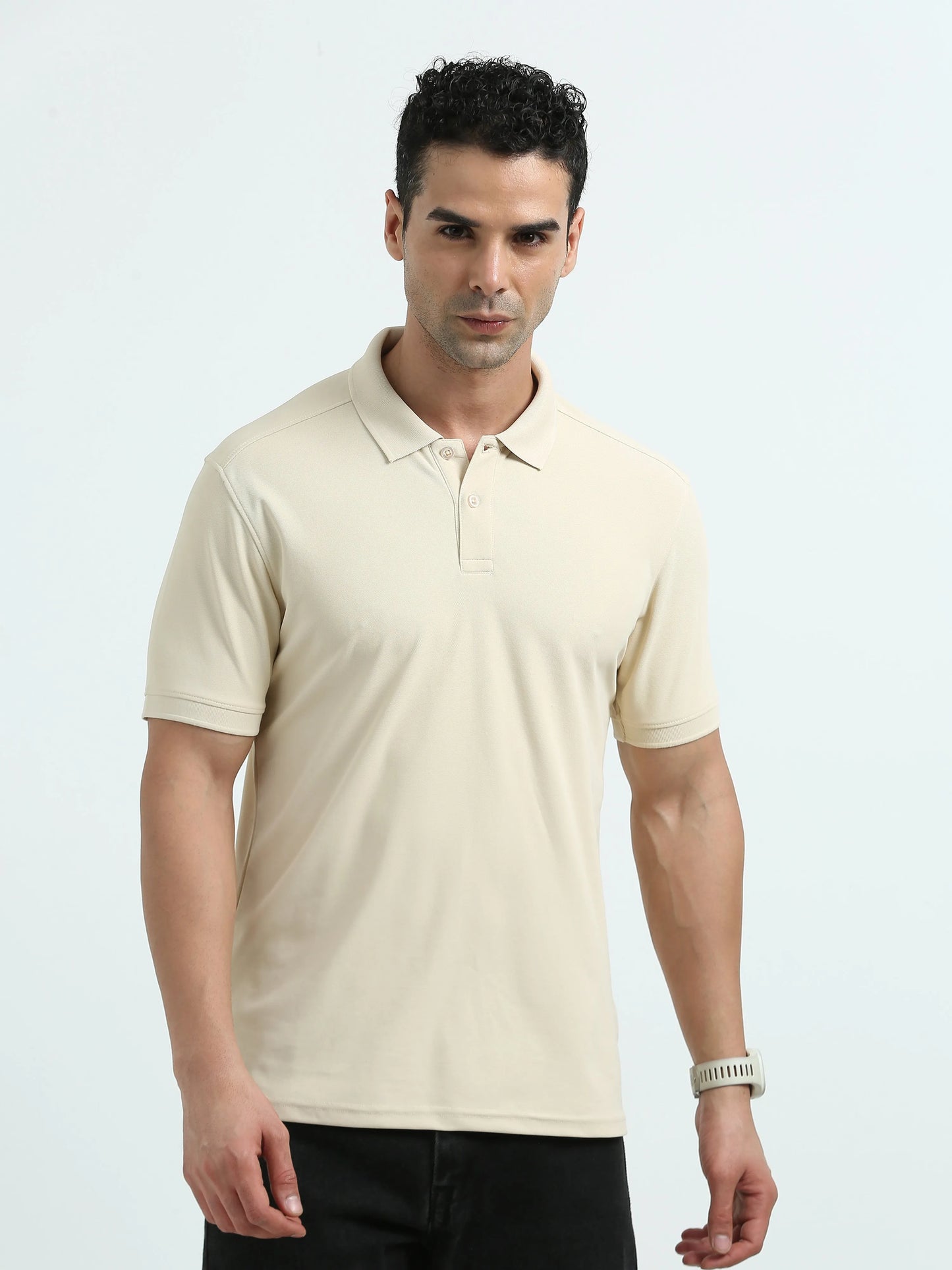 Men’s Everyday Performance Polo T-Shirt - Beige | PallyWear