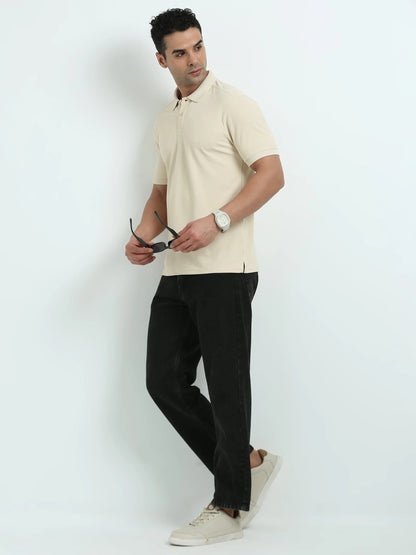 Men’s Everyday Performance Polo T-Shirt - Beige | PallyWear