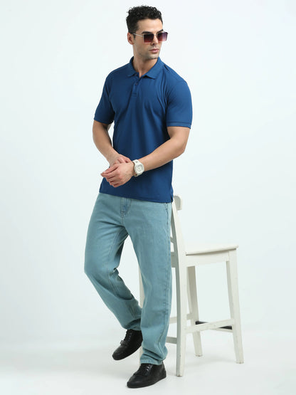 Men’s Everyday Performance Polo T-Shirt - Blue | PallyWear