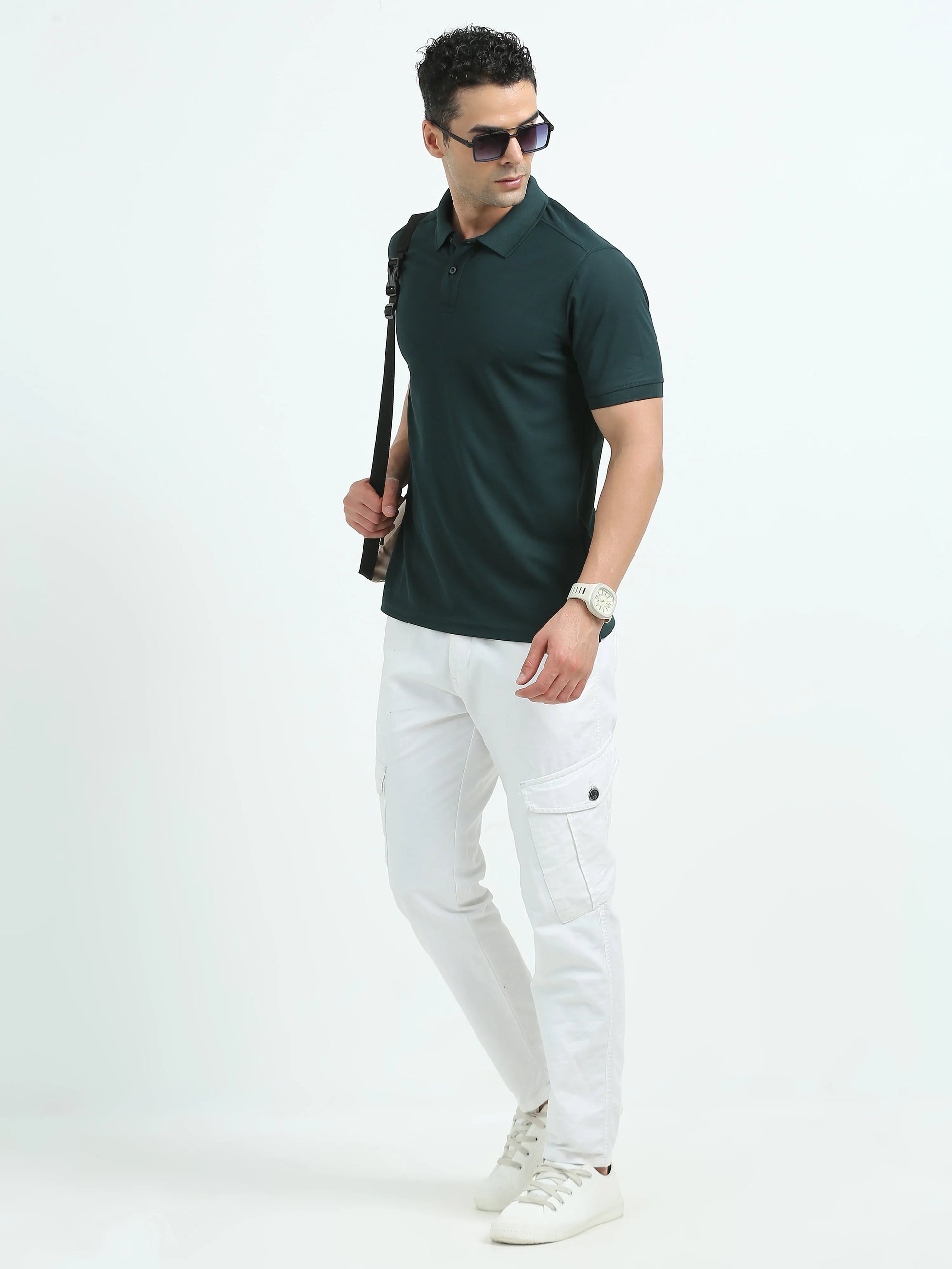 Men’s Everyday Performance Polo T-Shirt - Bottle Green | PallyWear