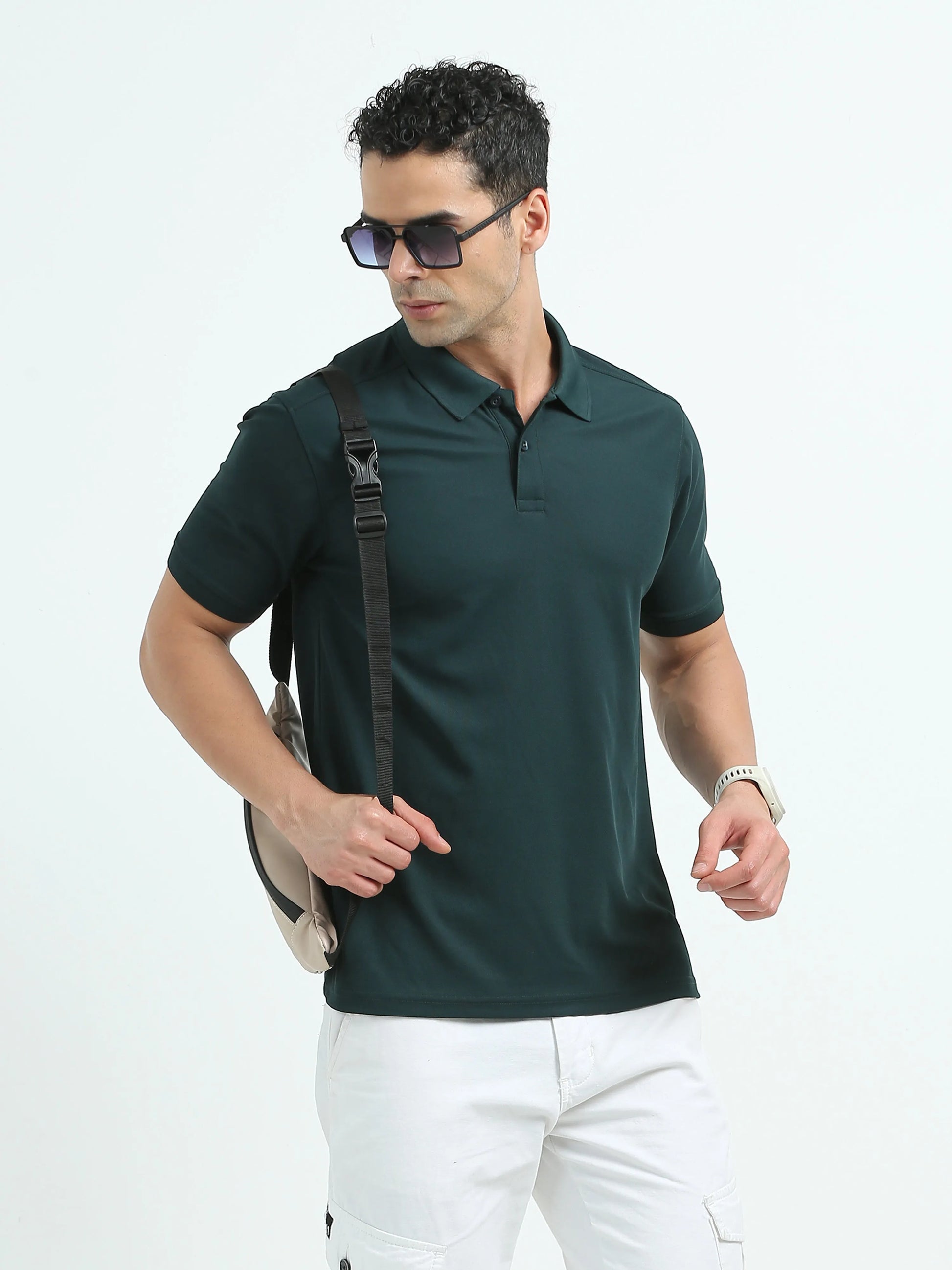 Men’s Everyday Performance Polo T-Shirt - Bottle Green | PallyWear